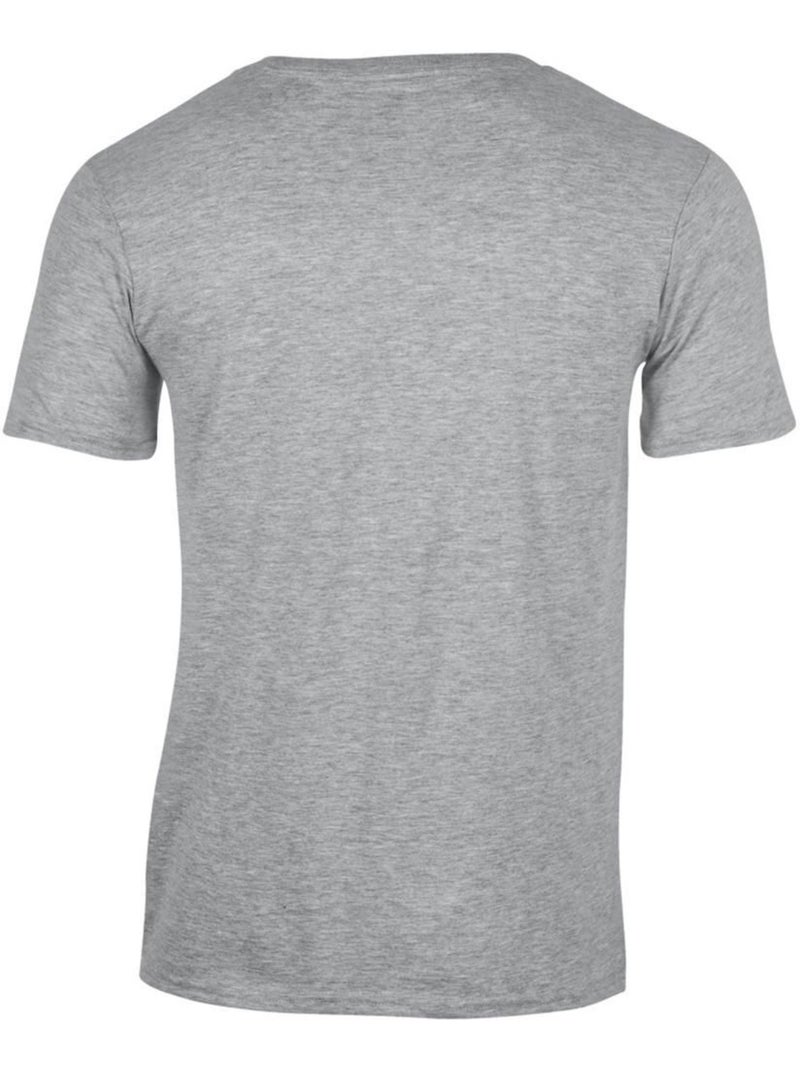 T-shirt à manches courtes et col en v - gildan Gris moyen - Kiabi