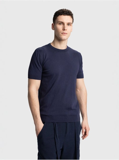 T-shirt à manches courtes et col rond élastique giesto - Kiabi