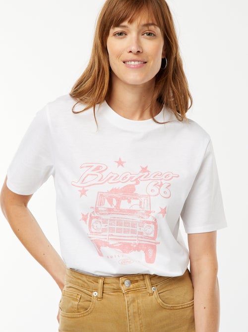 T-shirt à manches courtes et col rond 'Ford' - Kiabi