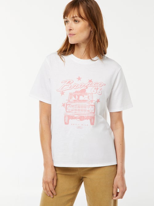 T-shirt à manches courtes et col rond 'Ford' - Kiabi