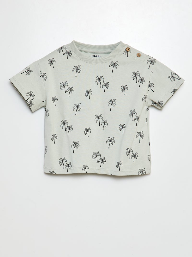 T-shirt à manches courtes et imprimé - Tough Cotton™ VERT - Kiabi