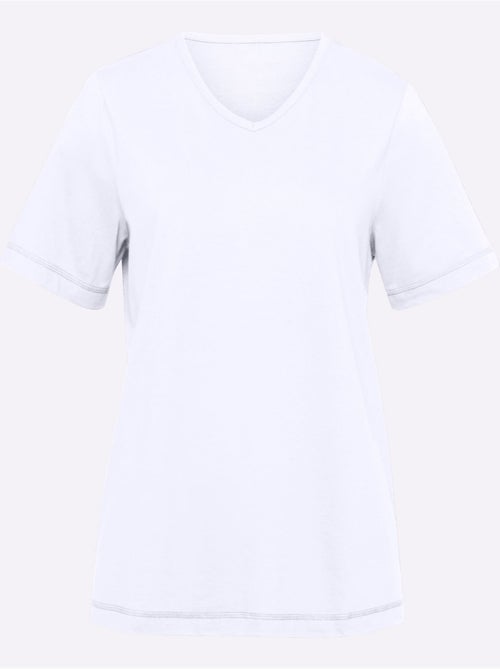 T-shirt à Manches Courtes Fentes Sur Les Côtés - Taille Standard - Moda Vilona - Kiabi T-shirt à Manches Courtes Fentes Sur Les Côtés - Taille Standard - Moda Vilona - Kiabi
