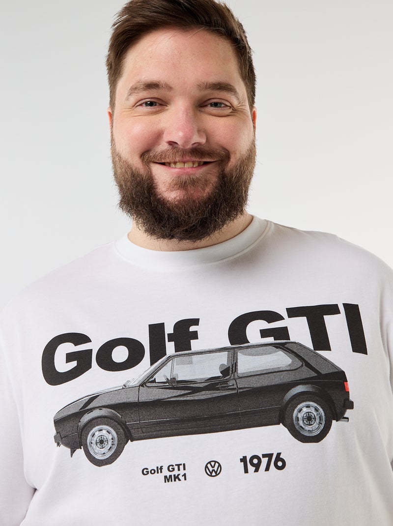 T-shirt à manches courtes 'golf GTI' 'Volkswagen' Blanc - Kiabi
