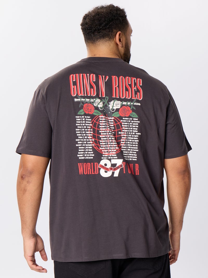 T-shirt à manches courtes 'Guns N' Roses' Noir - Kiabi