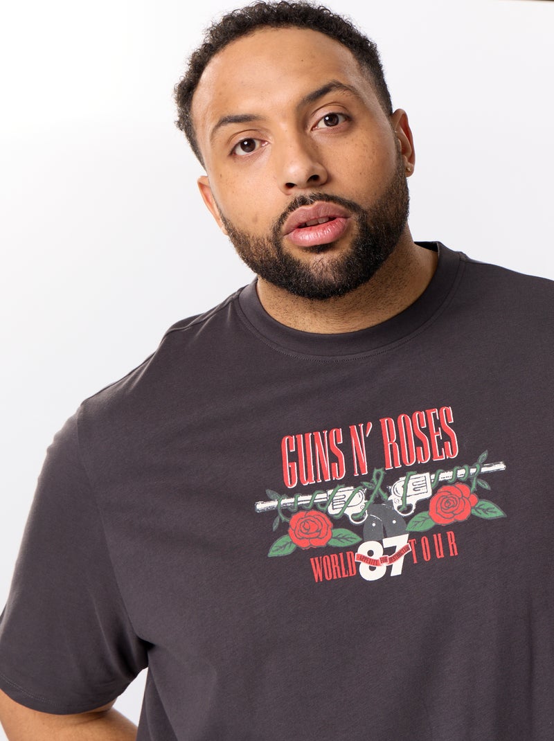 T-shirt à manches courtes 'Guns N' Roses' Noir - Kiabi