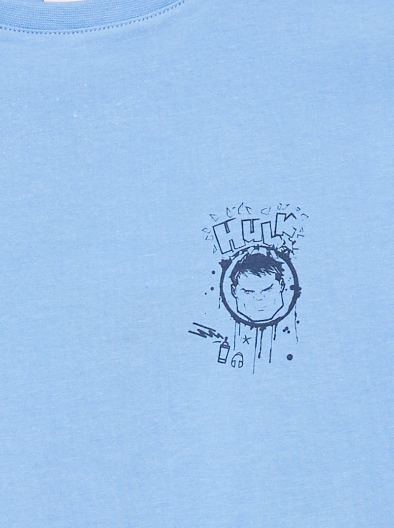 T-shirt à manches courtes 'Hulk' BLEU - Kiabi
