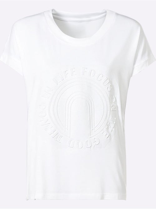 T-shirt à Manches Courtes Imprimé à Effet 3d - Taille Standard - helline - Kiabi