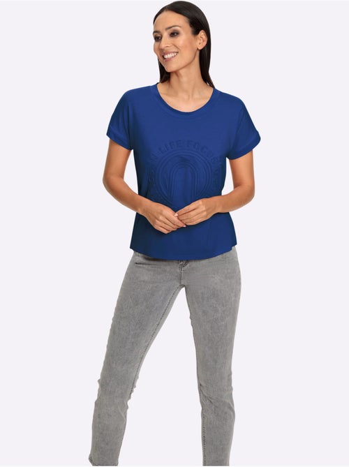 T-shirt à Manches Courtes Imprimé à Effet 3d - Taille Standard - helline - Kiabi