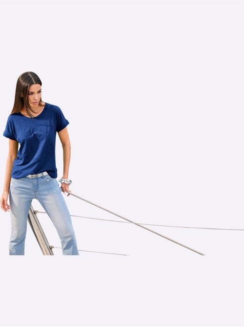 T-shirt à Manches Courtes Imprimé à Effet 3d - Taille Standard - helline - Kiabi