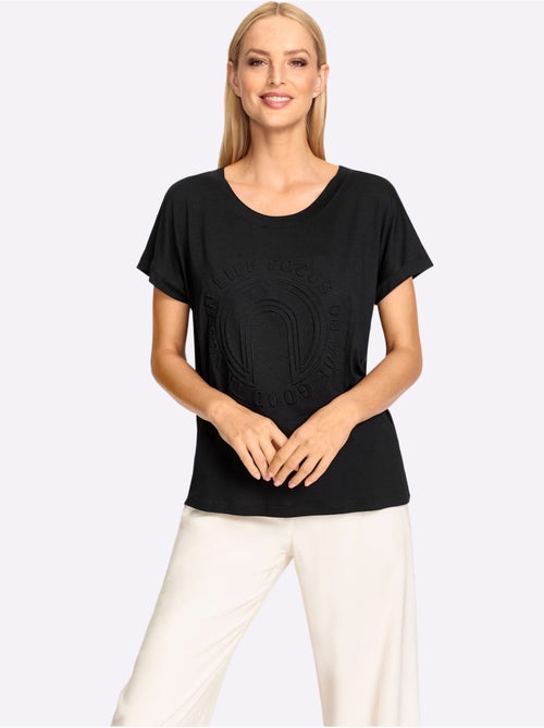 T-shirt à Manches Courtes Imprimé à Effet 3d - Taille Standard - helline - Kiabi
