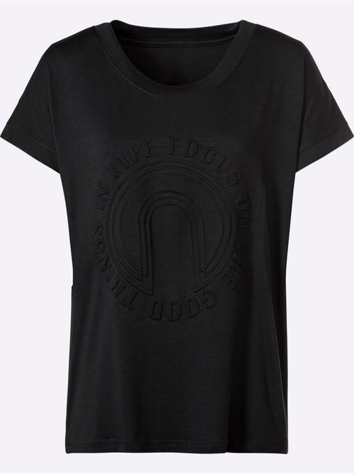 T-shirt à Manches Courtes Imprimé à Effet 3d - Taille Standard - helline - Kiabi