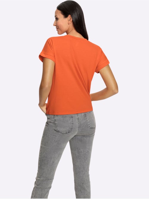 T-shirt à Manches Courtes Imprimé à Effet 3d - Taille Standard - helline - Kiabi