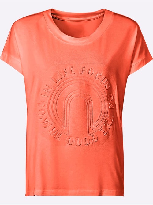 T-shirt à Manches Courtes Imprimé à Effet 3d - Taille Standard - helline - Kiabi