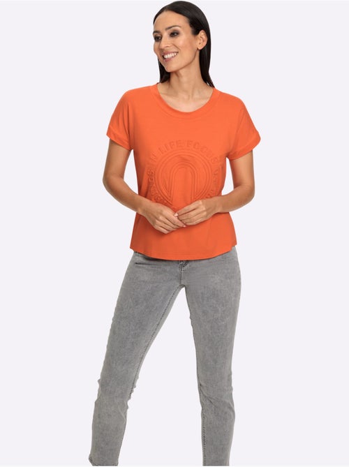 T-shirt à Manches Courtes Imprimé à Effet 3d - Taille Standard - helline - Kiabi