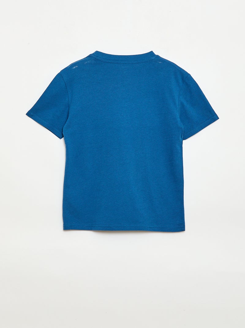 T-shirt à manches courtes imprimé Bleu - Kiabi