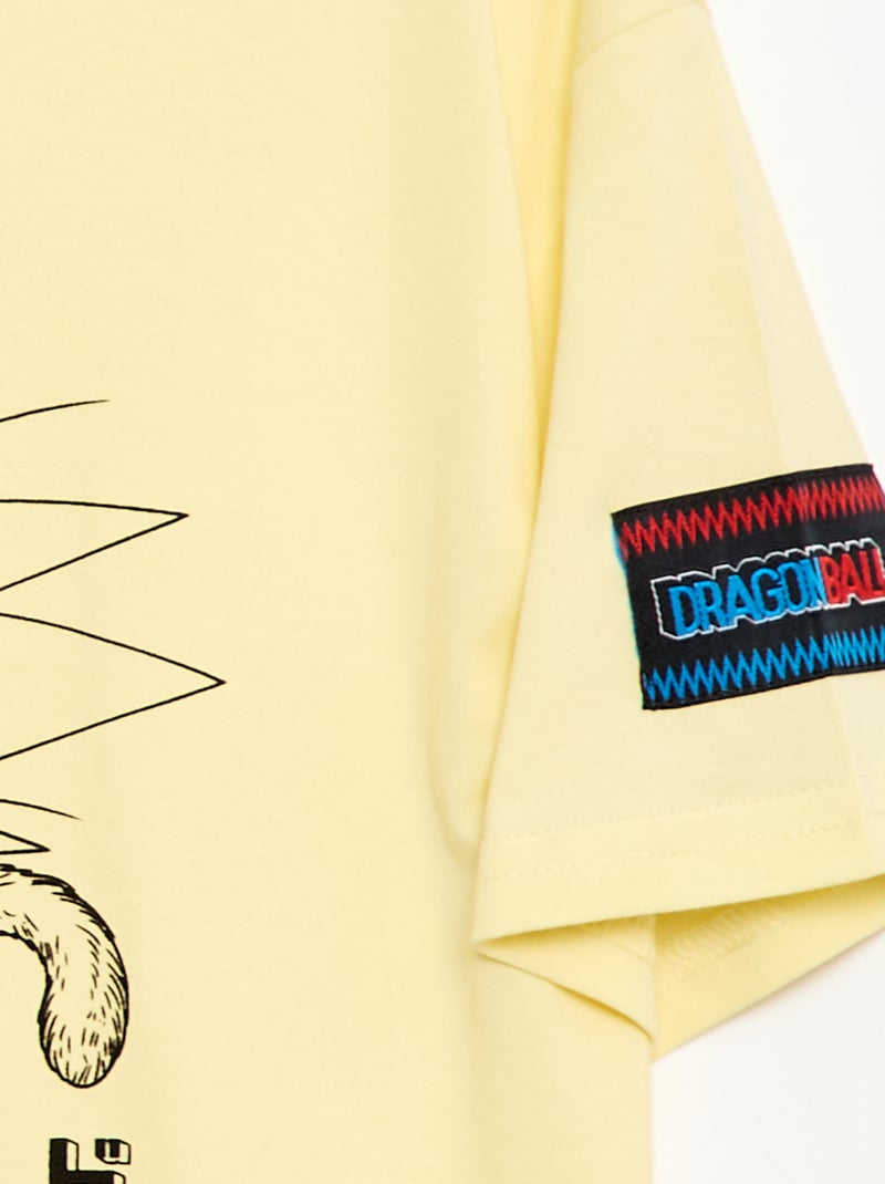 T-shirt à manches courtes imprimé 'Dragon ball Z' Jaune - Kiabi
