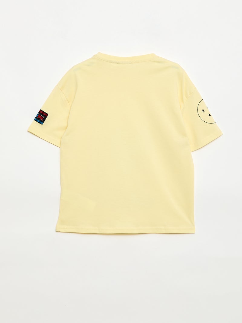 T-shirt à manches courtes imprimé 'Dragon ball Z' Jaune - Kiabi
