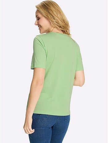 T-shirt à Manches Courtes Imprimé En Forme De Cœur - Taille Standard - Moda Vilona