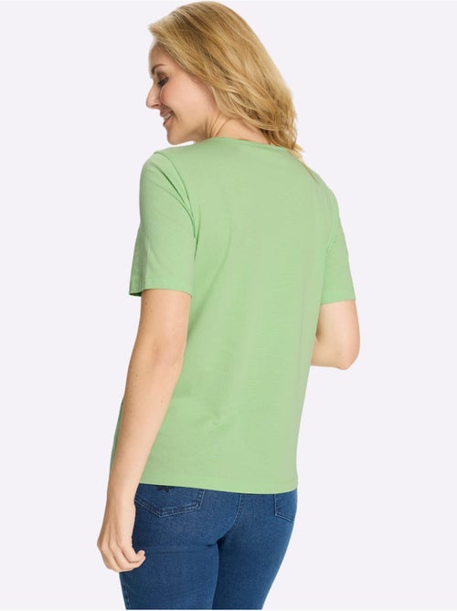 T-shirt à Manches Courtes Imprimé En Forme De Cœur - Taille Standard - Moda Vilona - Kiabi T-shirt à Manches Courtes Imprimé En Forme De Cœur - Taille Standard - Moda Vilona - Kiabi