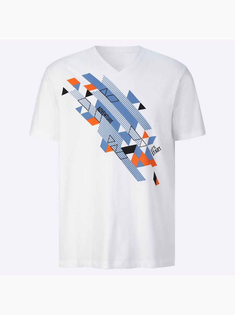 T-shirt à manches courtes imprimé graphique - moda vilona Blanc - Kiabi