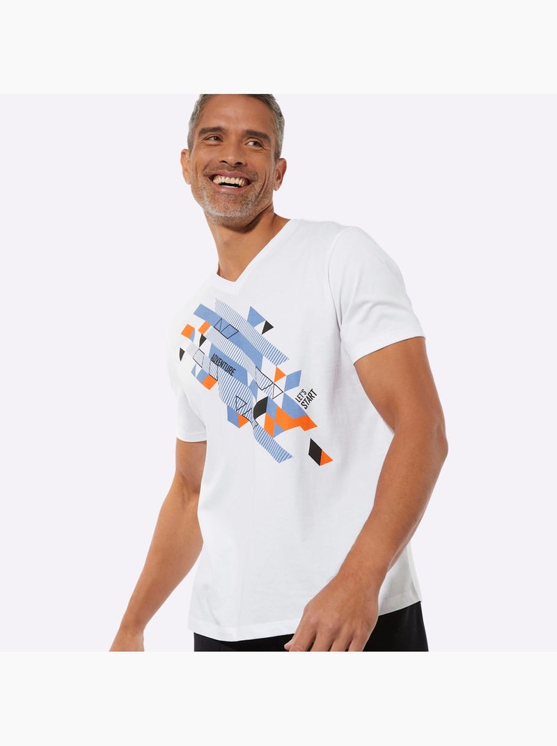 T-shirt à manches courtes imprimé graphique - moda vilona Blanc - Kiabi