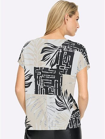 T-shirt à manches courtes imprimé graphique - taille standard - helline