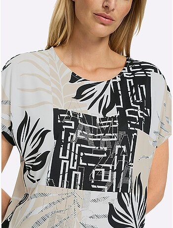 T-shirt à manches courtes imprimé graphique - taille standard - helline