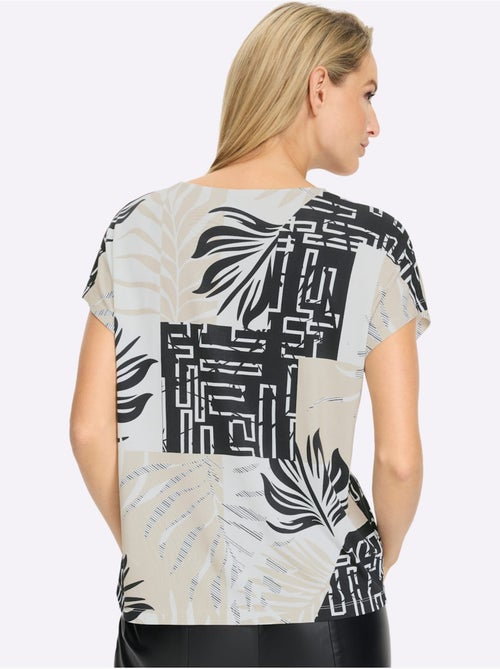 T-shirt à Manches Courtes Imprimé Graphique - Taille Standard - Helline - Kiabi