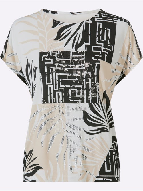 T-shirt à Manches Courtes Imprimé Graphique - Taille Standard - Helline - Kiabi
