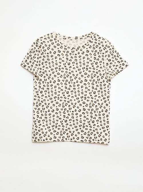 T-shirt à manches courtes imprimé 'léopard' - Kiabi T-shirt à manches courtes imprimé 'léopard' - Kiabi