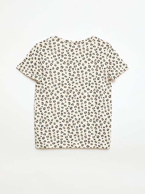 T-shirt à manches courtes imprimé 'léopard' - Kiabi T-shirt à manches courtes imprimé 'léopard' - Kiabi