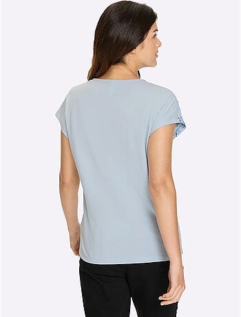 T-shirt à Manches Courtes Imprimé Papillon - Taille Standard - Moda Vilona