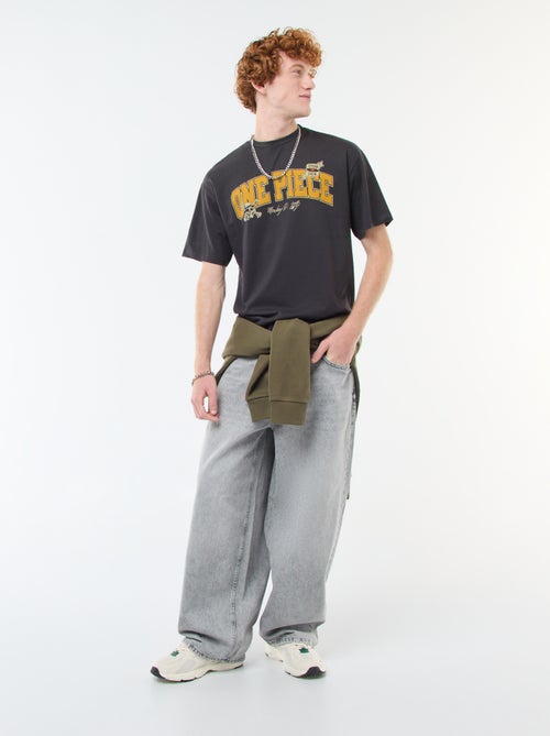 T-shirt à manches courtes imprimé recto-verso 'One Piece' - Kiabi