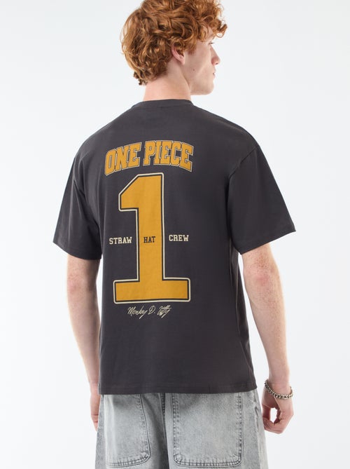 T-shirt à manches courtes imprimé recto-verso 'One Piece' - Kiabi