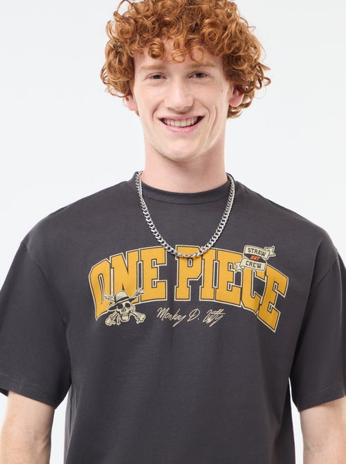 T-shirt à manches courtes imprimé recto-verso 'One Piece' - Kiabi