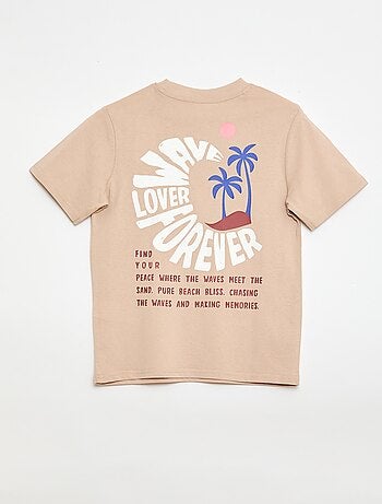 T-shirt à manches courtes imprimé recto/verso