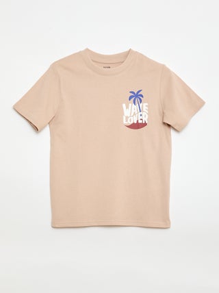 T-shirt à manches courtes imprimé recto/verso