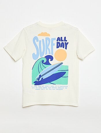 T-shirt à manches courtes imprimé recto/verso