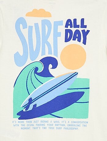 T-shirt à manches courtes imprimé recto/verso