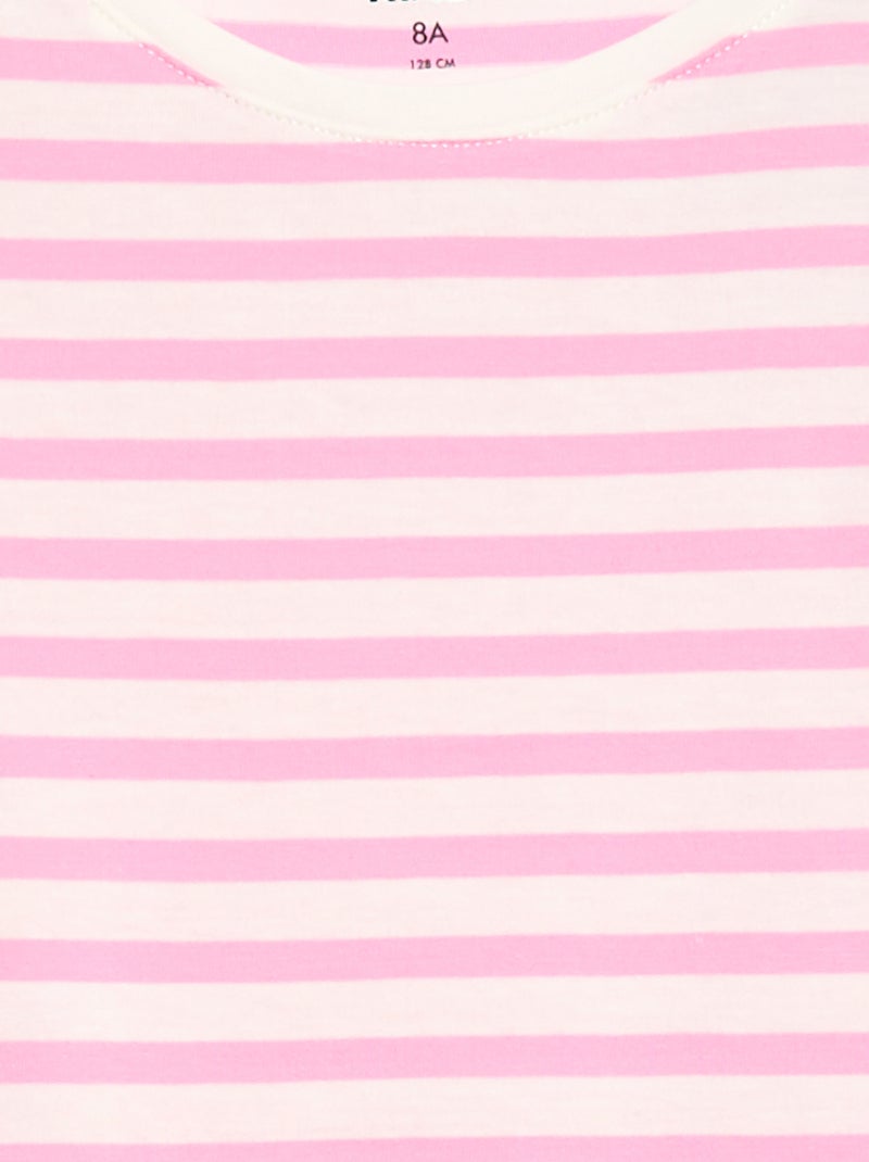 T-shirt à manches courtes imprimé Rose - Kiabi