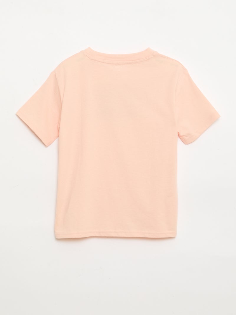 T-shirt à manches courtes imprimé Rose - Kiabi