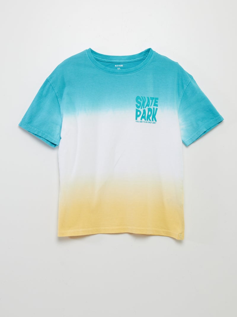 T-shirt à manches courtes imprimé tie and dye Vert - Kiabi
