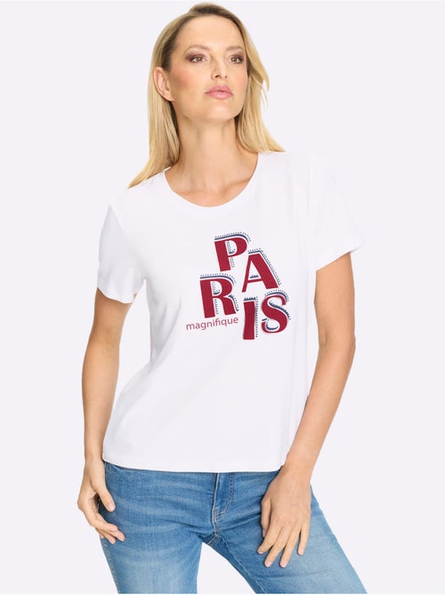 T-shirt à Manches Courtes Inscription - Taille Standard - Helline - Kiabi T-shirt à Manches Courtes Inscription - Taille Standard - Helline - Kiabi