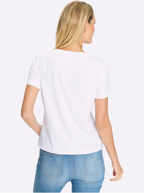 T-shirt à Manches Courtes Inscription - Taille Standard - Helline - Kiabi T-shirt à Manches Courtes Inscription - Taille Standard - Helline - Kiabi