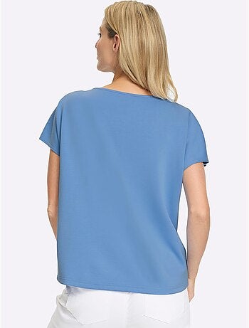 T-shirt à manches courtes inscription tendance - taille standard - helline