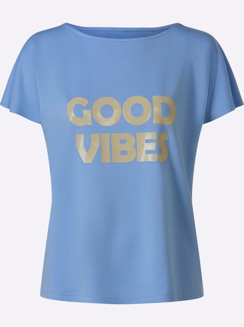 T-shirt à Manches Courtes Inscription Tendance - Taille Standard - Helline - Kiabi T-shirt à Manches Courtes Inscription Tendance - Taille Standard - Helline - Kiabi
