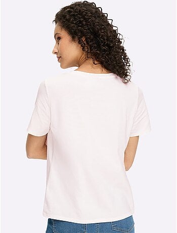 T-shirt à Manches Courtes Inscription Tendance - Taille Standard - Helline