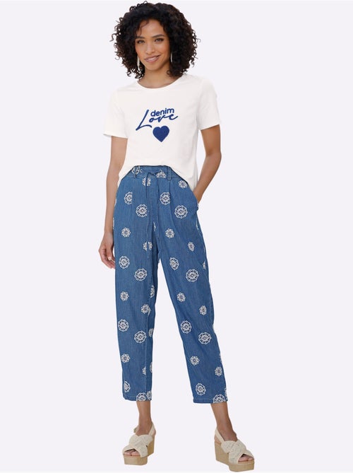 T-shirt à Manches Courtes Inscription Tendance - Taille Standard - Helline - Kiabi T-shirt à Manches Courtes Inscription Tendance - Taille Standard - Helline - Kiabi