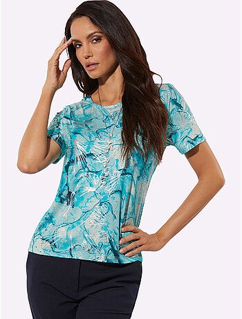 T-shirt à Manches Courtes Jersey Extra-fin - Taille Standard - Helline