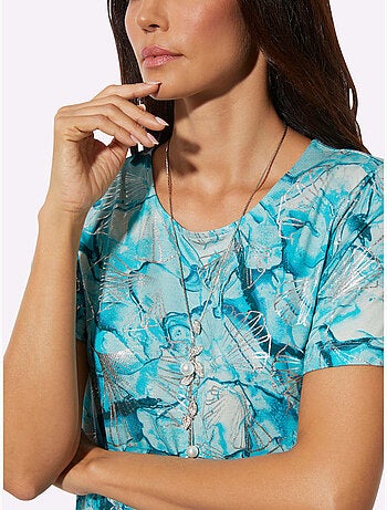 T-shirt à Manches Courtes Jersey Extra-fin - Taille Standard - Helline